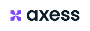 Logo Axess en violet et bleu